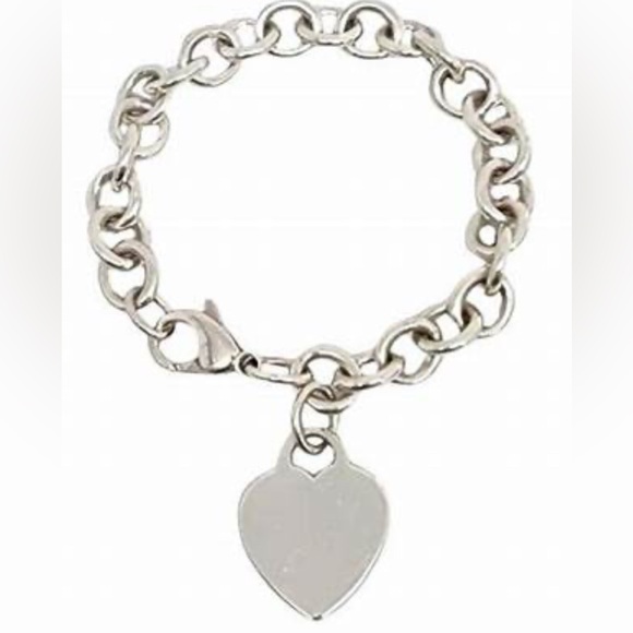 Tiffany & Co. Sterling Silver Rolo Link Bracelet without the heart size 7.5 in - Picture 4 of 4